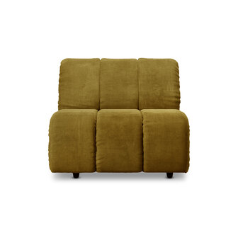 HKLIVING Wave Couch Element Middle Royal Velvet, Olive