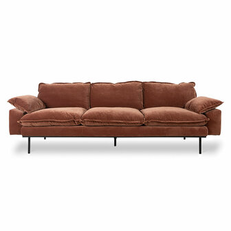 HKliving retro sofa 4 seats Royal Velvet, Magnolia