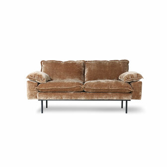 HKliving retro sofa 2 seats Velvet Corduroy Aged Gold