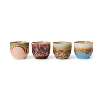 HKLIVING 70s ceramics: Caf&eacute; Cups Lagoon Set Of 4