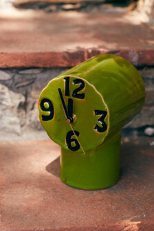 HKLIVING Retro ceramic clock olive