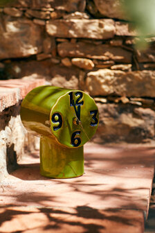 HKLIVING Retro ceramic clock olive