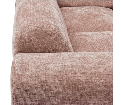 WOOOD Cloud hoekbank chenille taupe-roze links