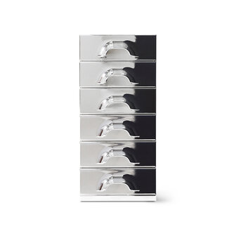 HKLIVING Chest Of 6 Drawers Chrome Special