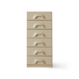 HKLIVING Chest Of 6 Drawers Cream