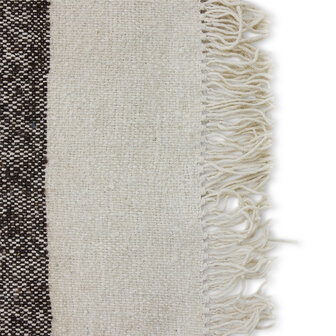 HKLIVING Striped Woolen Kelim Cream 200x300cm