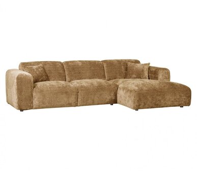 WOOOD Cloud Chaise Longue Chenille Honinggeel Rechts