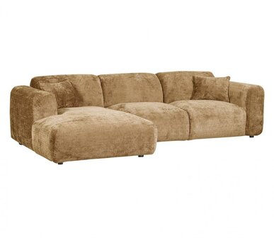 WOOOD Cloud Chaise Longue Chenille Honinggeel Links