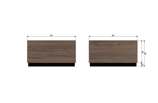 VTWonen Block bijzettafel grenen walnoot 82x82 [fsc]