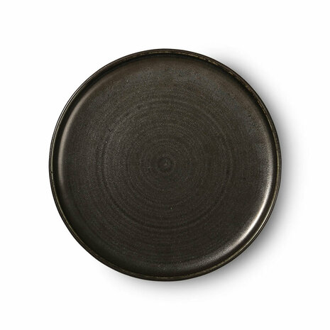 HKLIVING home chef ceramics: dinner plate rustic black