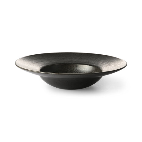 HKLIVING home chef ceramics: pasta plate rustic black