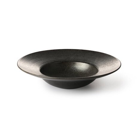 HKLIVING home chef ceramics: pasta plate rustic black