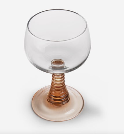 HKLIVING swirl wine glass high, nude