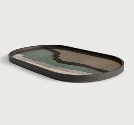 Ethnicraft Wabi sabi glass tray oblong 