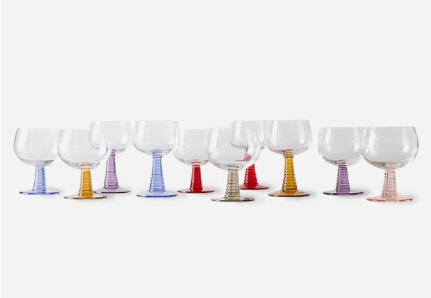 HKLIVING The emeralds: wine glass low, nude