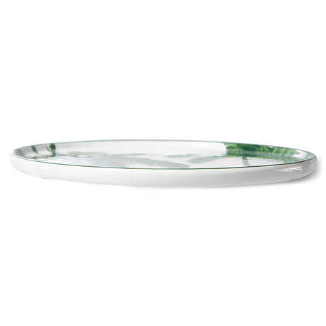 HKLIVING porcelain dinner plate palms, green