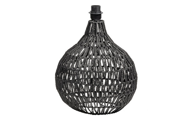 Bepurehome Macy Tafellampvoet Rattan Look Zwart