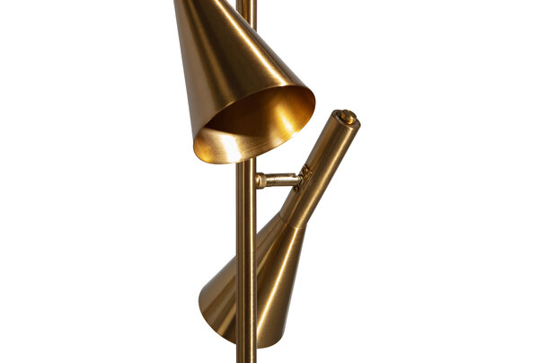 Bepurehome Body Vloerlamp Met 2 Lampen Metaal/Marmer Antique Brass