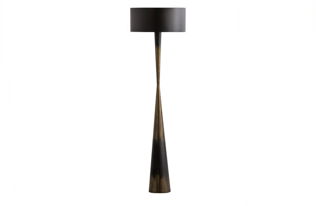 Bepurehome Blackout Too Staande Lamp Metaal Zwart Brass