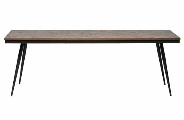 Bepurehome Rhombic Eettafel 220x90 Hout/Metaal