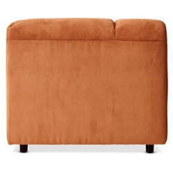 Hkliving Wave couch: Element Corner, Corduroy Rib, Dusty Orange