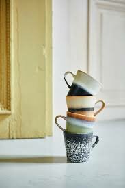 HKLIVING 70s ceramics americano mug mud