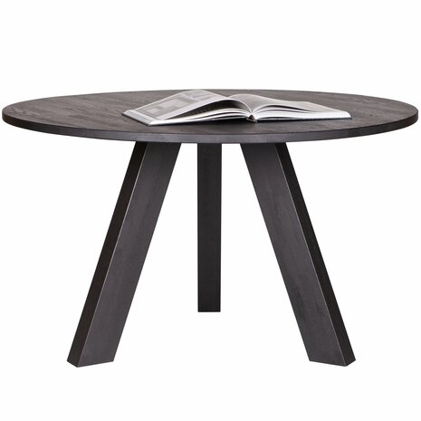 WOOOD eettafel Rhonda blacknight Ø129cm blacknight [fsc]