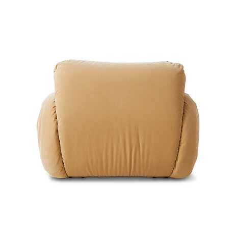 HKLIVING Arc Lounge Fauteuil, Frame Sand, Royal Velvet, Cream