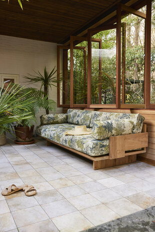 HKLIVING Outdoor Sofa Teak Botanical