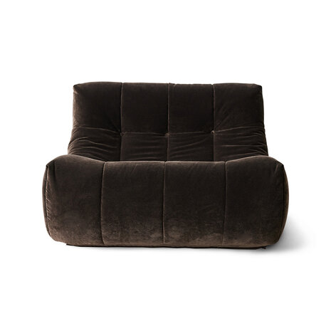 HKLIVING Lazy Lounge Chair Royal Velvet Espresso