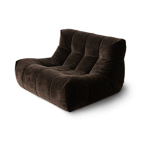 HKLIVING Lazy Lounge Chair Royal Velvet Espresso