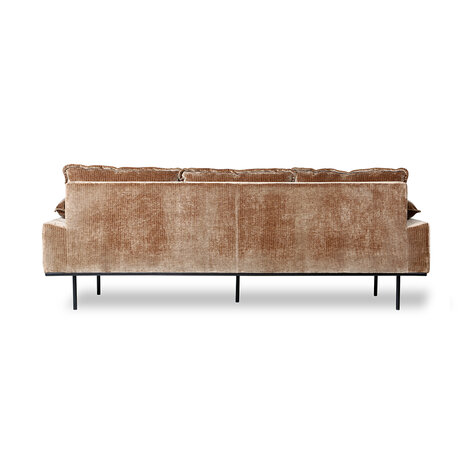 HKLIVING Retro Sofa 3 Zits, corduroy velvet corduroy, aged gold