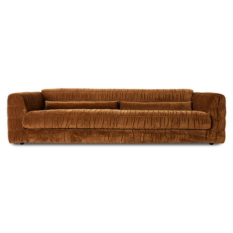 HKLIVING Club Couch Royal Velvet, Caramel