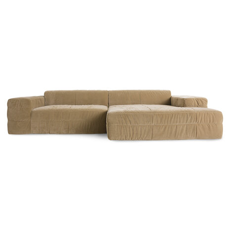 HKLIVING Brut Sofa Element Right Divan Royal Velvet, Cream