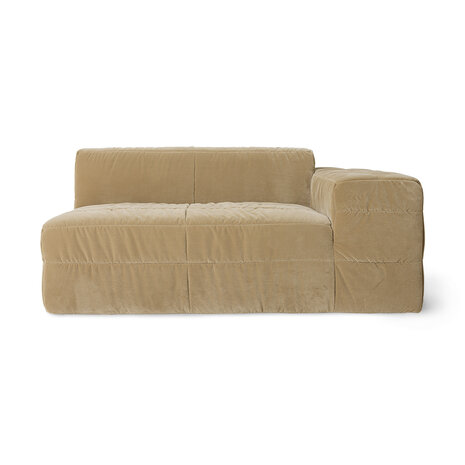 HKLIVING Brut Sofa Element Right Royal Velvet, Cream