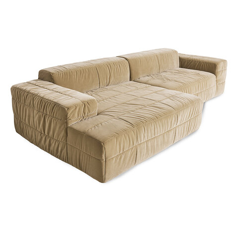 HKLIVING Brut Sofa Element Right Royal Velvet, Cream