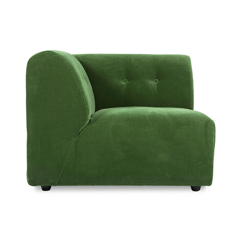 HKLIVING Vint Couch Element Left Royal Velvet, Green