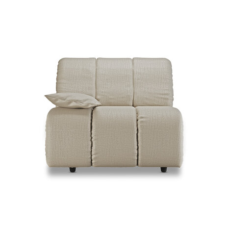 HKLIVING Wave Couch Element Left Low Arm Pure Ivory