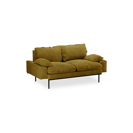 HKliving retro sofa 2 seats Royal Velvet, Olive