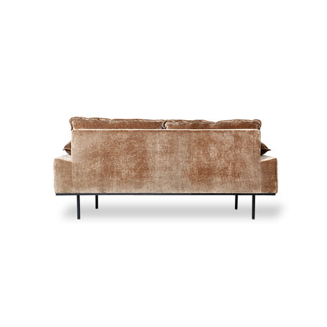 HKliving retro sofa 2 seats Velvet Corduroy Aged Gold