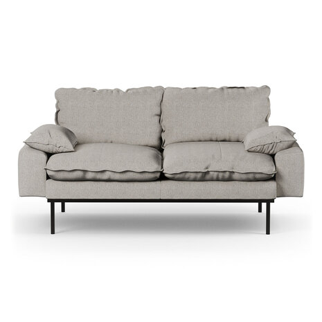 HKliving retro sofa 2 seats Sneak, Light Grey