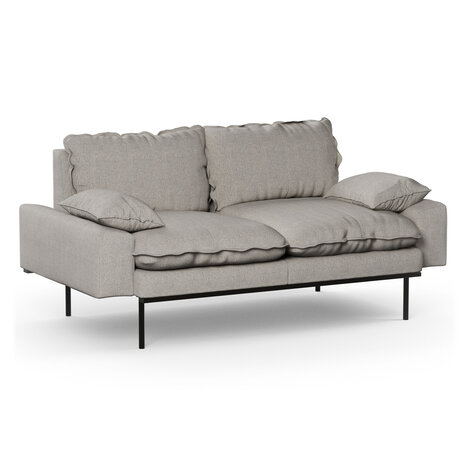 HKliving retro sofa 2 seats Sneak, Light Grey