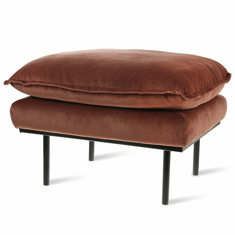 HKliving retro sofa hocker Royal Velvet, Magnolia