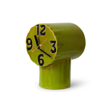 HKLIVING Retro ceramic clock olive