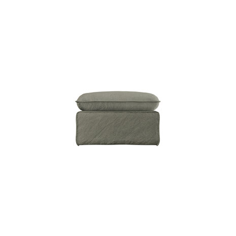 HKLIVING Nomad Couch Hocker Linen Army Green