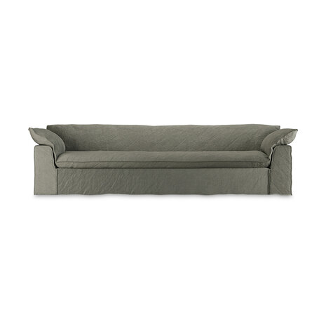 HKLIVING Nomad Couch Linen Army Green 305cm