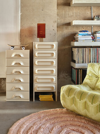 HKLIVING Chest Of 6 Drawers Cream