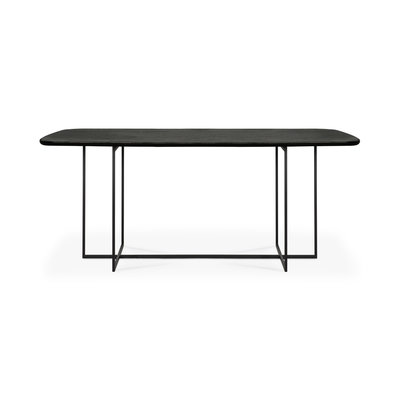 Ethnicraft Oak Arc black dining table 220 op voorraad