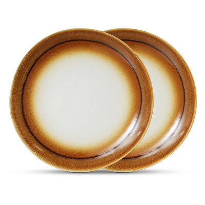 HKLIVING 70s ceramics: dinner plates, supernova (set of 2)