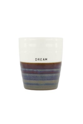 Zusss koffiemok dream, warmgrijs/wit